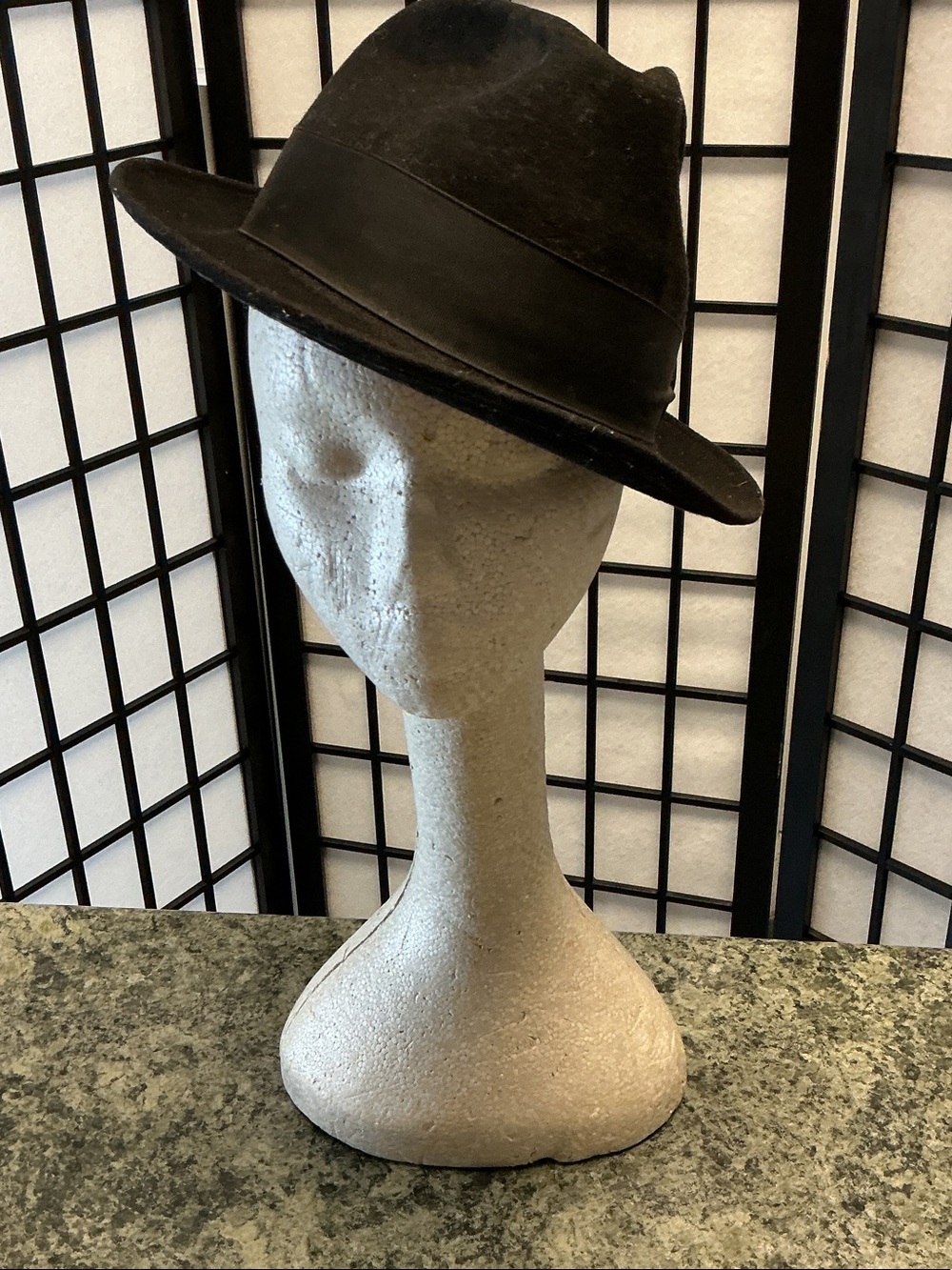 Black Felt Fedora Hat